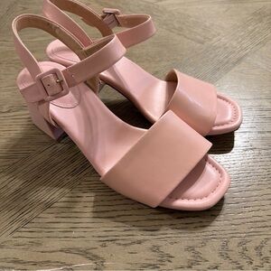 Rockport Women's Farrah 2-Piece Heeled Sandal, Pink Leather, 7.5